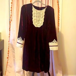 Anna Sui X Mod Cloth velvet dress